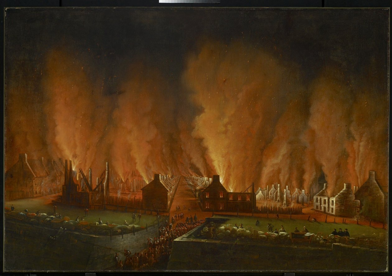 The Fire in the Saint-Jean Quarter, Seen Looking Westward by Joseph Légaré