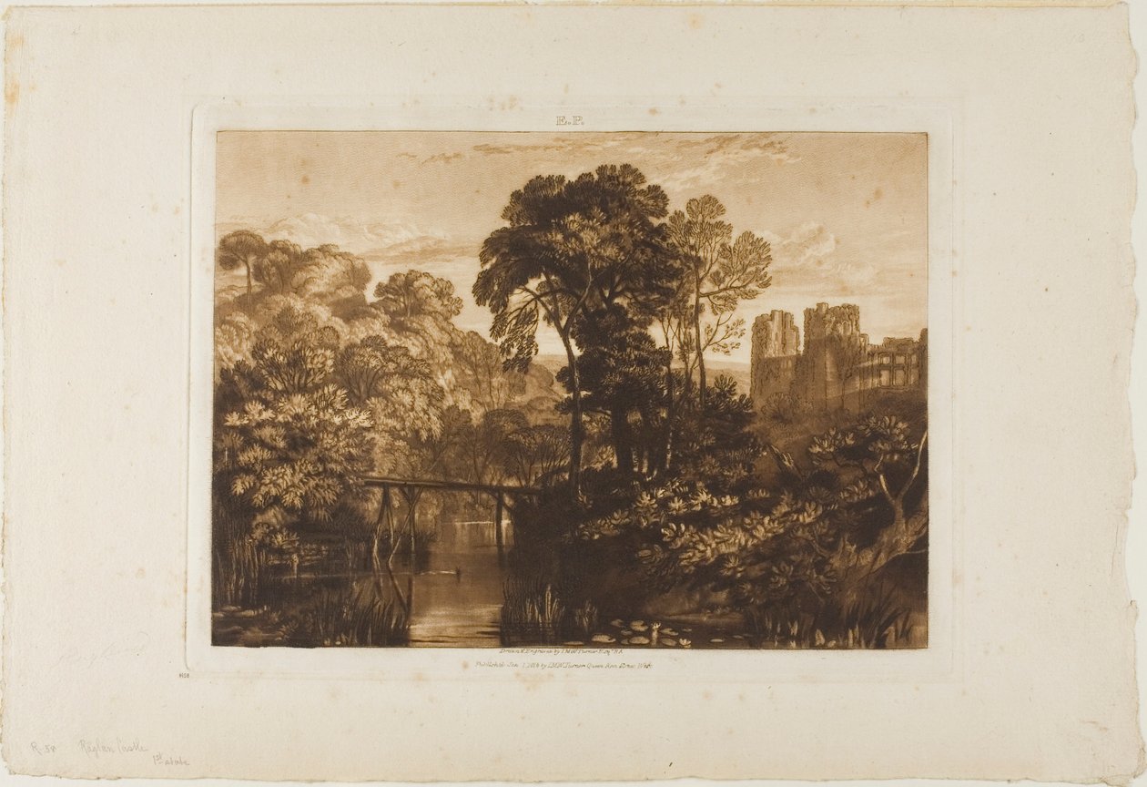 Berry Pomeroy Castle, plate 58 from Liber Studiorum by Joseph Mallord William Turner