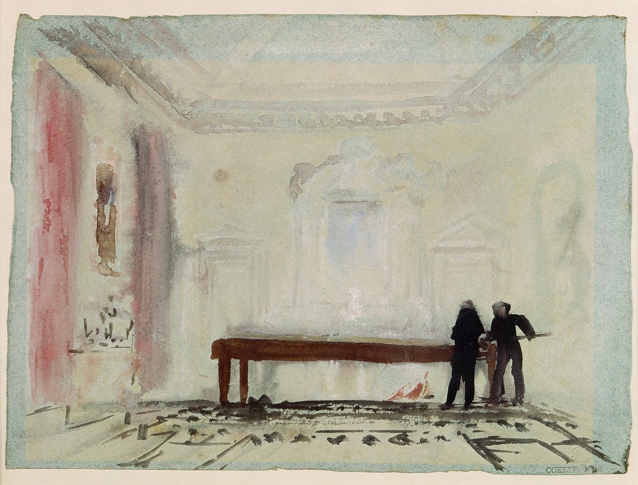 Billiard Players at Petworth House, 1830 by Joseph Mallord William Turner