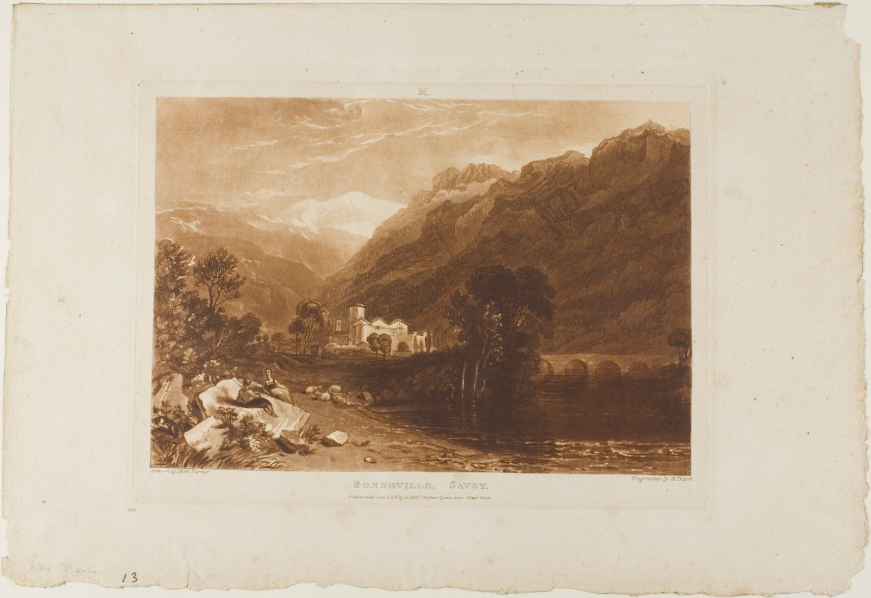 Bonneville, plate 64 from Liber Studiorum by Joseph Mallord William Turner