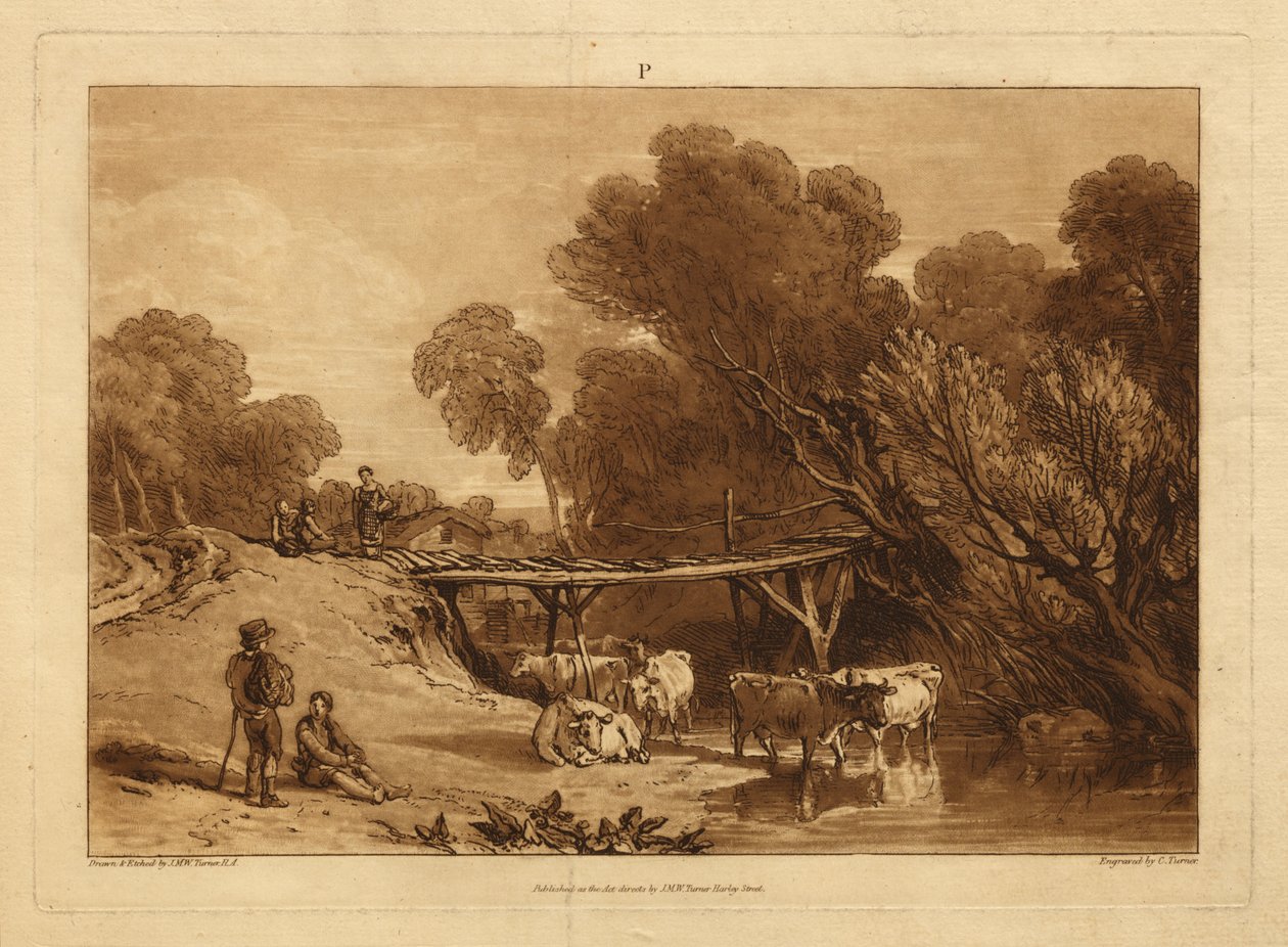 Bridge and Cows by Joseph Mallord William Turner
