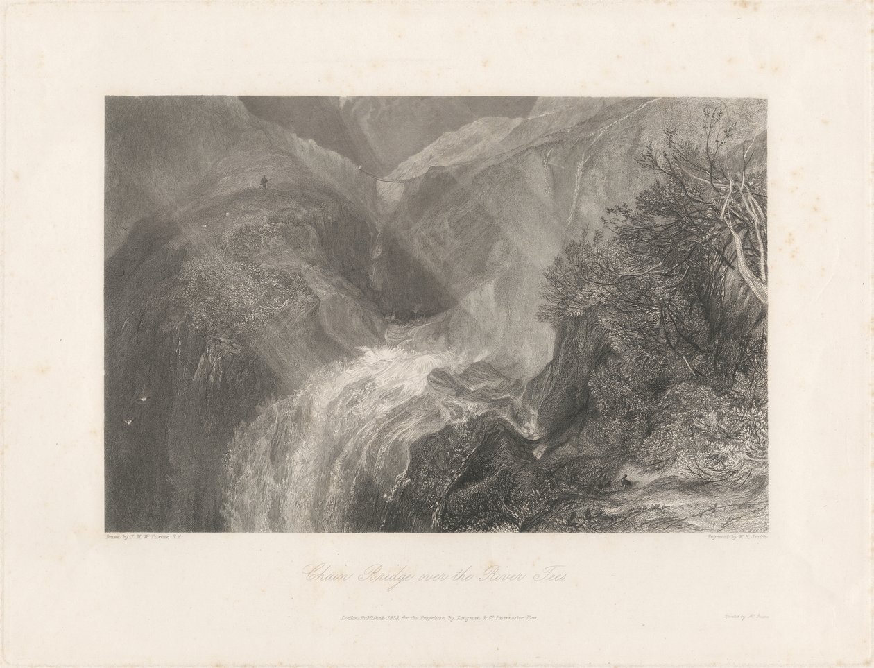 Chain Bridge over the River Tees, 1838 by Joseph Mallord William Turner