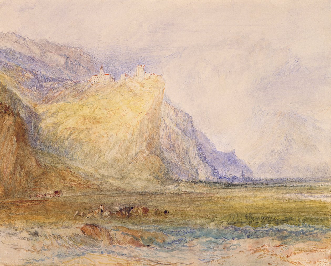 Domleschg Valley, Looking South East, Towards Schloss Ortenstein, c.1853 by Joseph Mallord William Turner