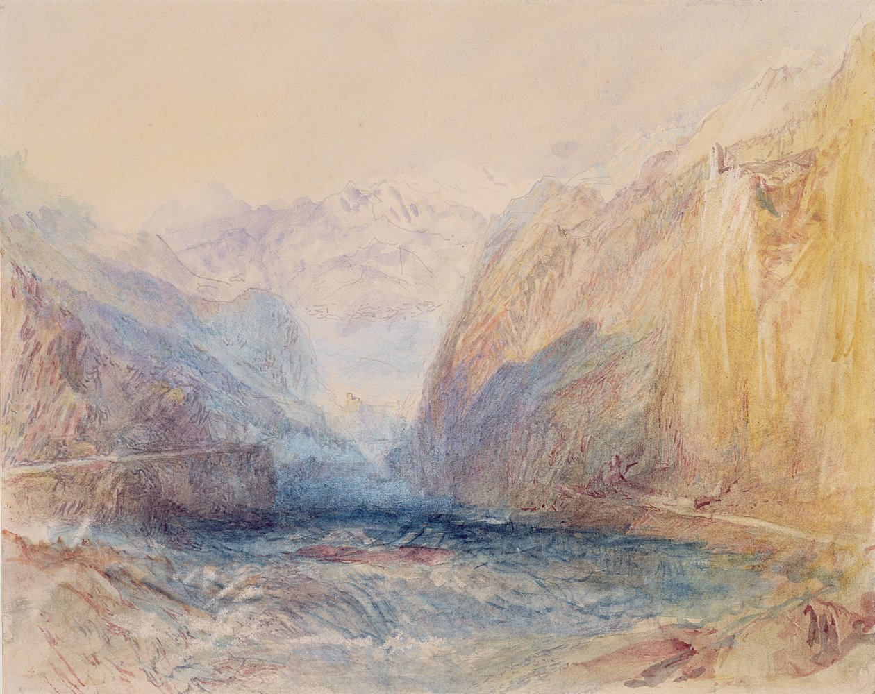 Domleschg Valley, near Rothenbrunnen, Looking Towards Rhazuns by Joseph Mallord William Turner