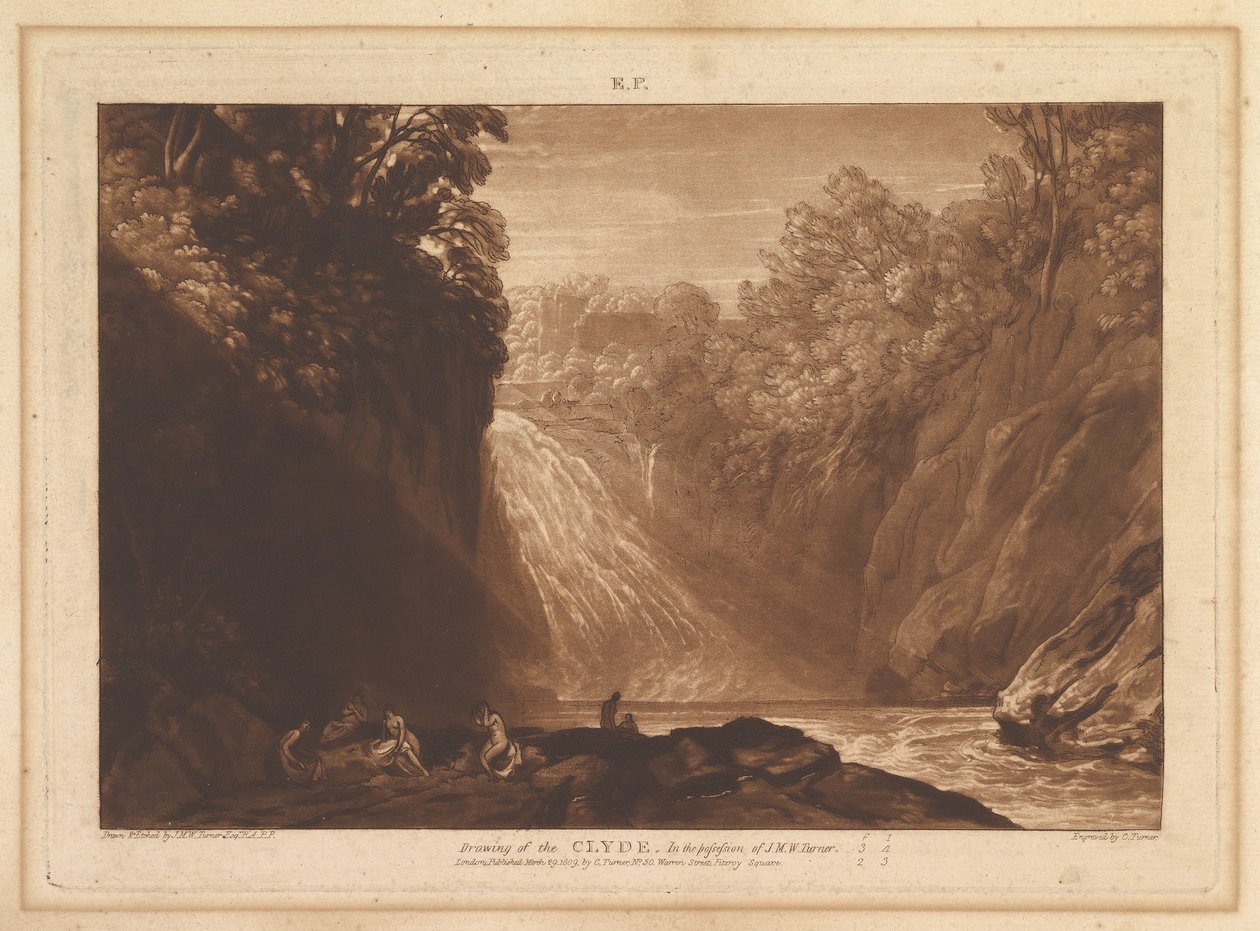 Drawing of the Clyde, Liber Studiorum, Part IV, Plate 18 by Joseph Mallord William Turner