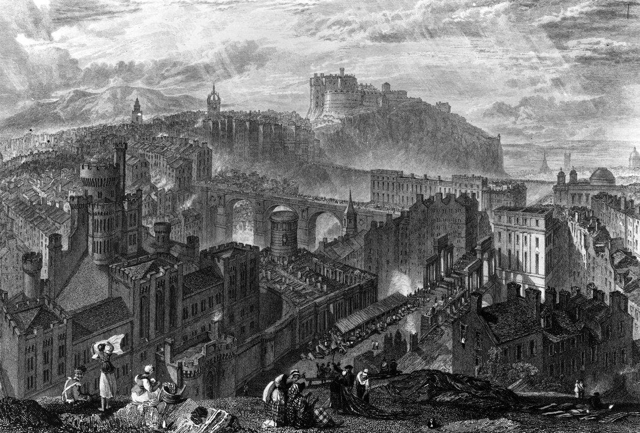 Edinburgh from the Calton Hill, engraved by George Cooke, 1820 by Joseph Mallord William Turner