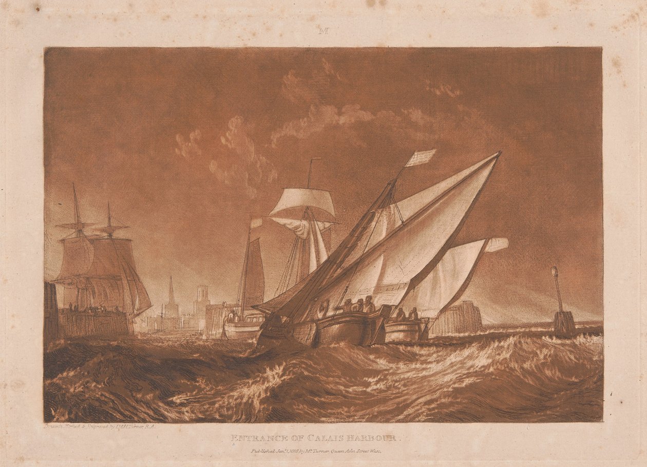 Entrance of Calais Harbour by Joseph Mallord William Turner