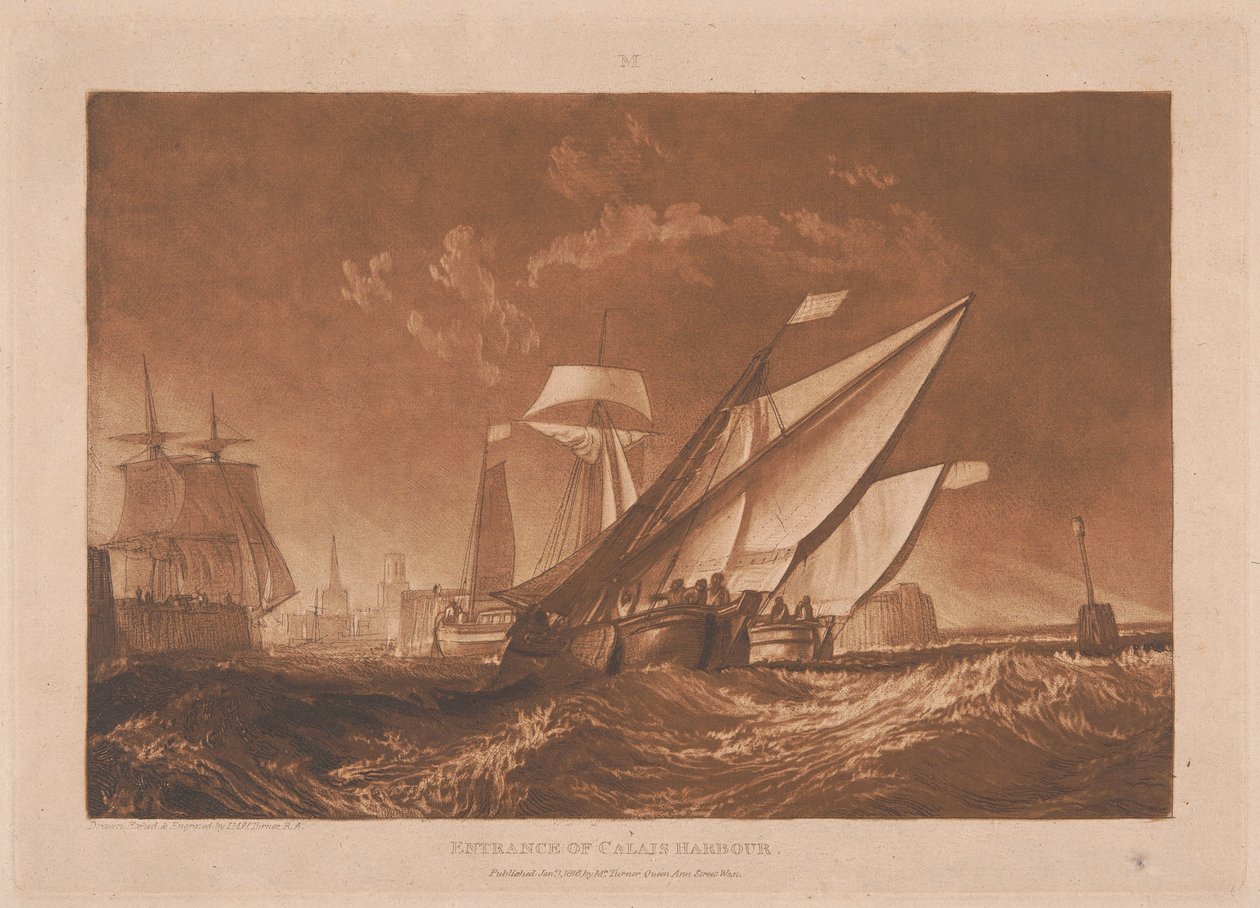 Entrance of Calais Harbour by Joseph Mallord William Turner