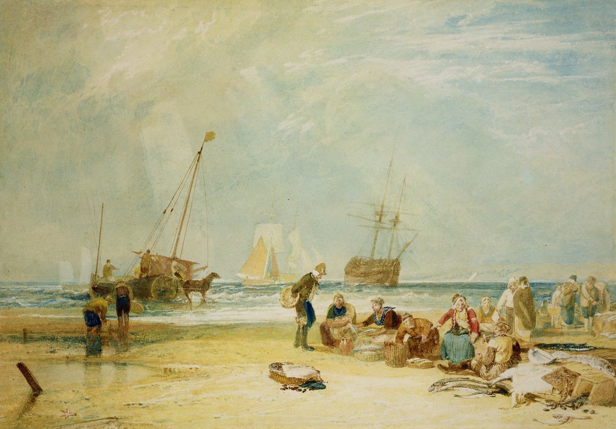 Fishmarket on the Sands, Hastings by Joseph Mallord William Turner