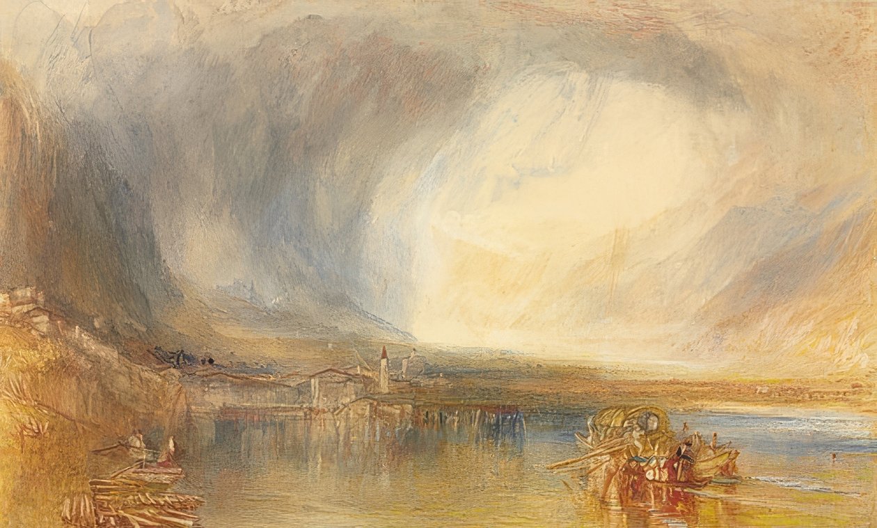 Flüelen from Lake Lucerne. 1845 by Joseph Mallord William Turner