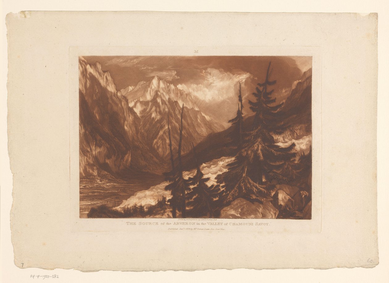 View of the Valley of Chamonix with the Arveyron River by Joseph Mallord William Turner