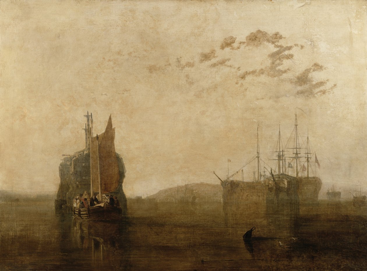 Hulks on the Tamar, c.1812 by Joseph Mallord William Turner