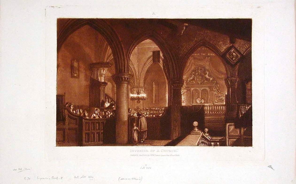 Interior of a Church by Joseph Mallord William Turner