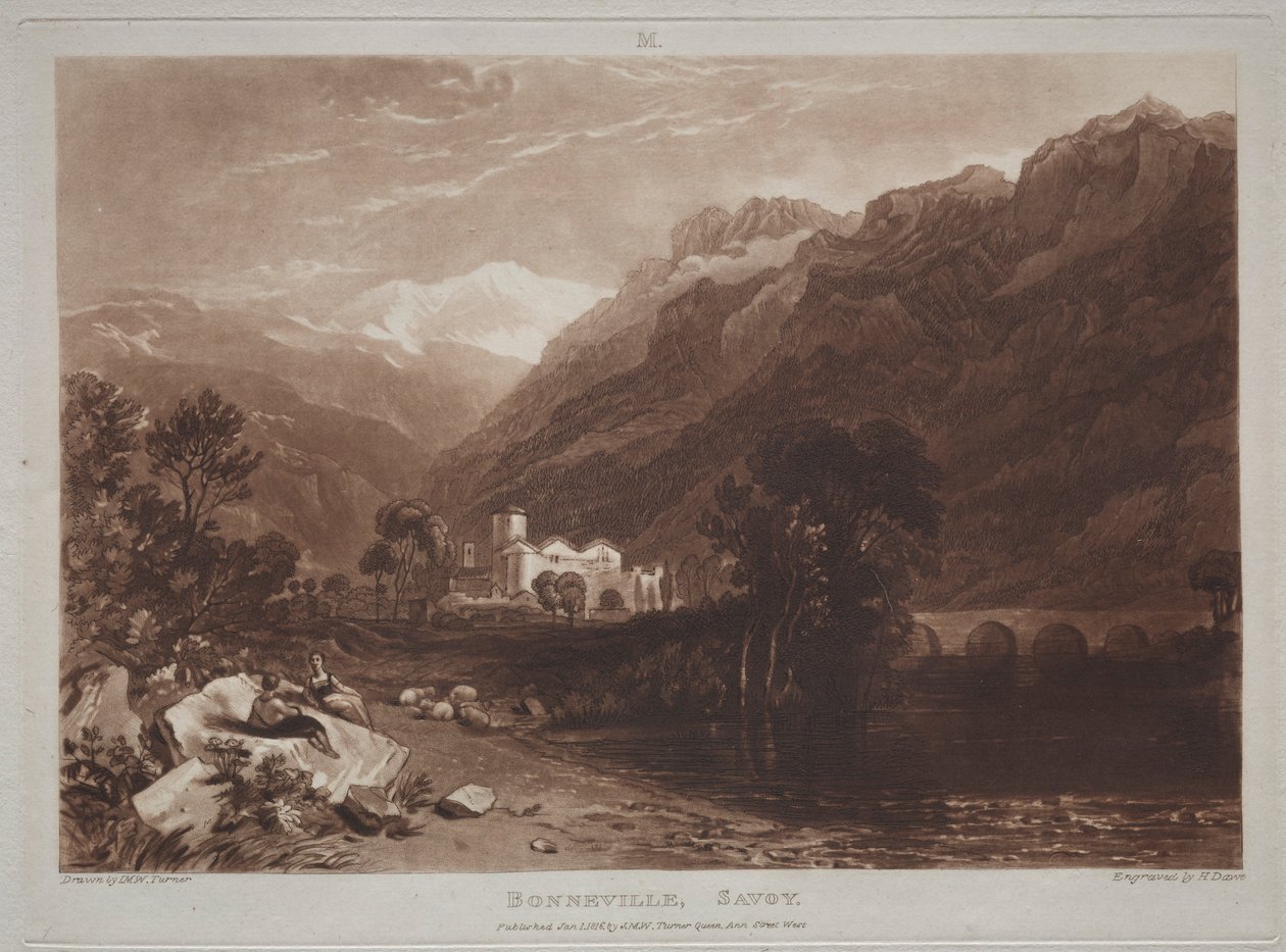 Liber Studiorum: Bonneville, Savoy by Joseph Mallord William Turner
