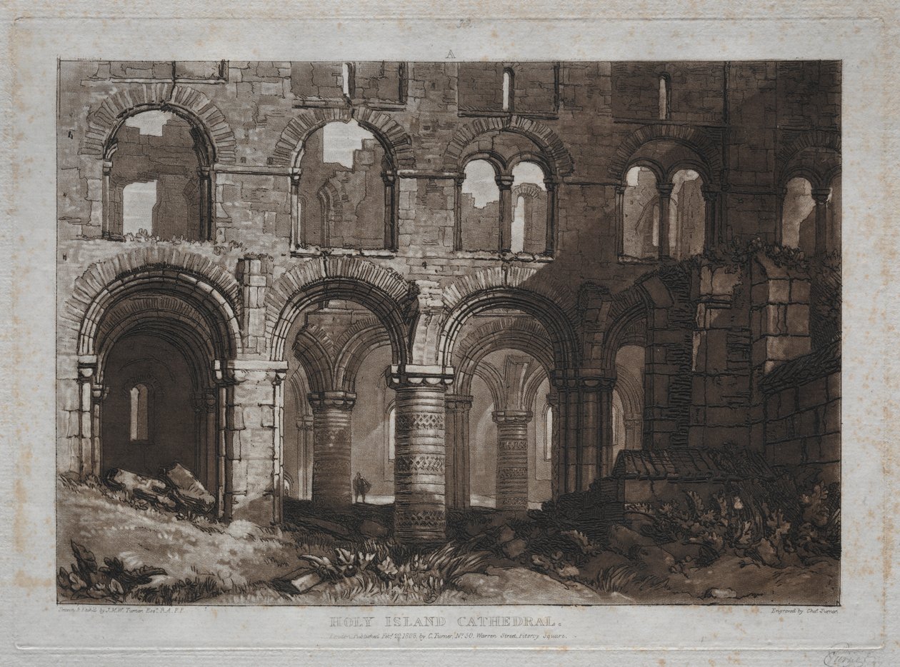 Liber Studiorum: Holy Island Cathedral by Joseph Mallord William Turner