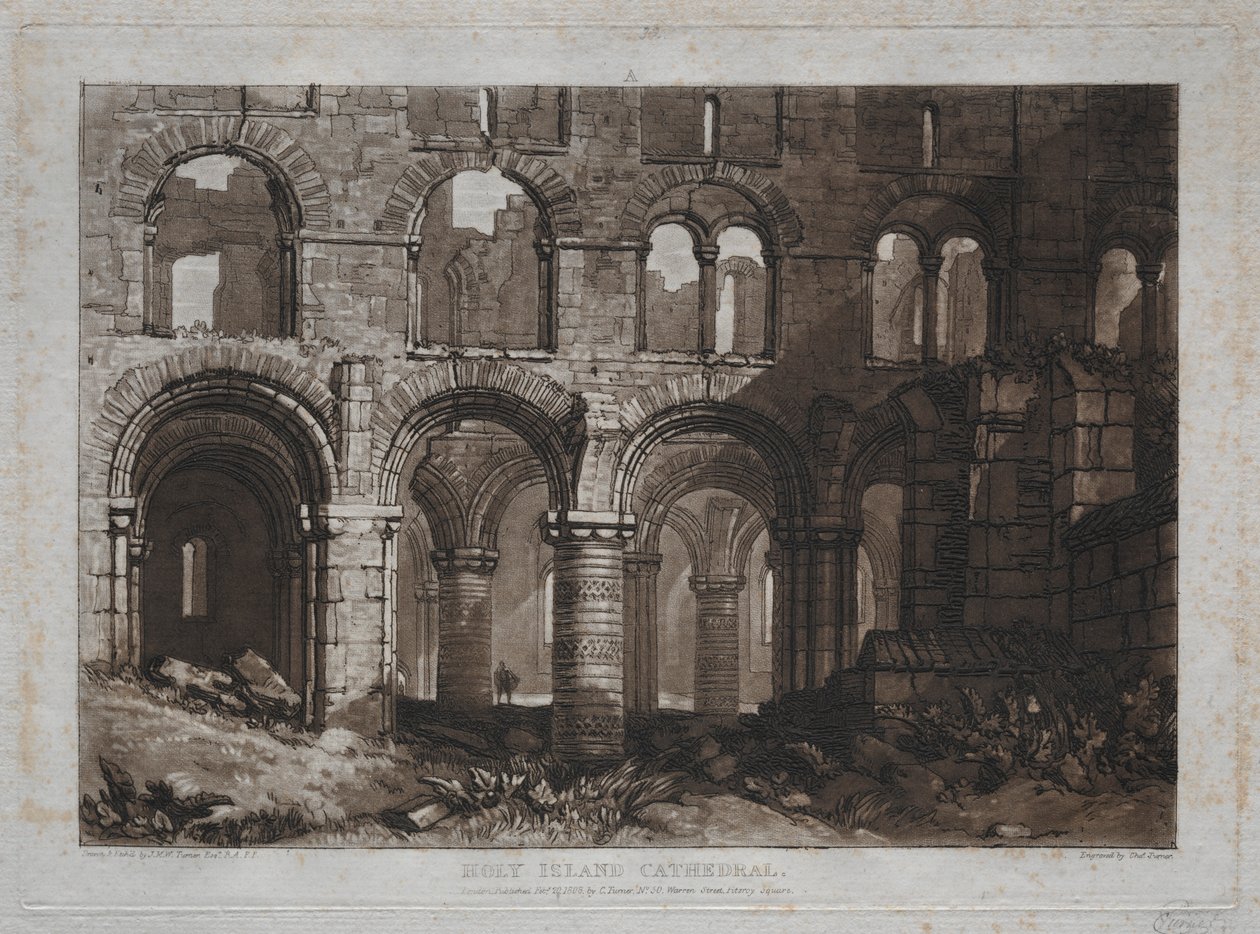 Liber Studiorum: Holy Island Cathedral by Joseph Mallord William Turner
