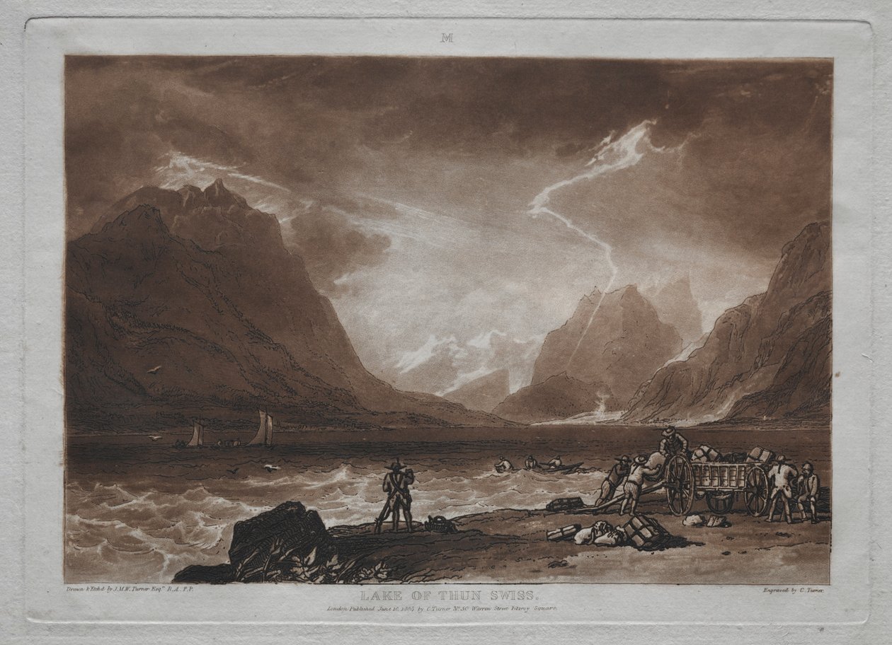 Liber Studiorum: Lake of Thun, Swiss by Joseph Mallord William Turner