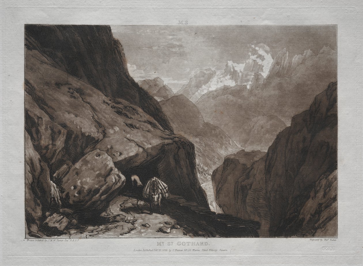 Liber Studiorum: Mt. St. Gothard by Joseph Mallord William Turner