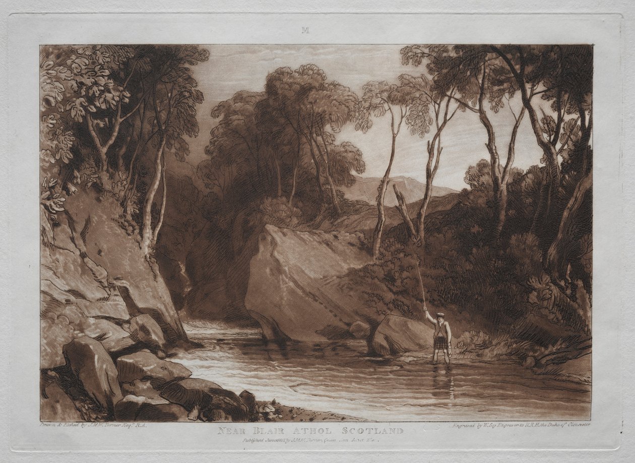Liber Studiorum: Near Blain Athol, Scotland by Joseph Mallord William Turner