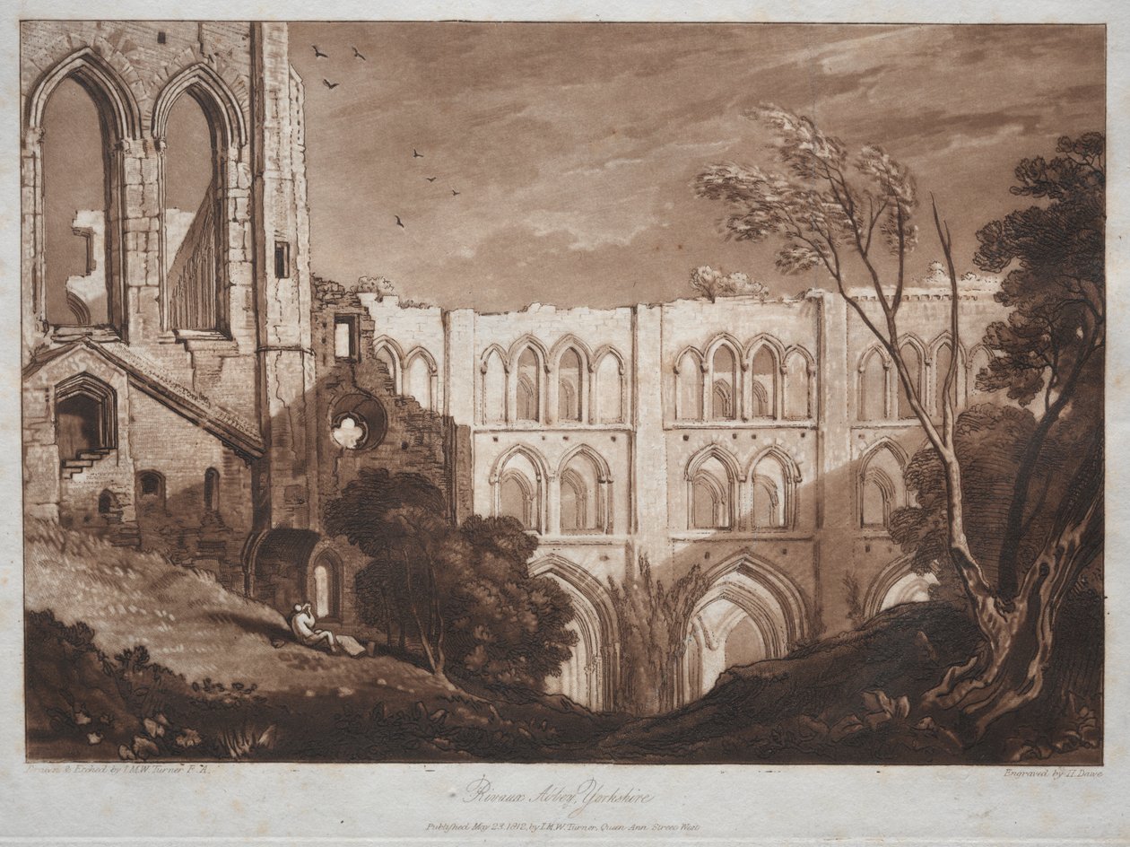 Liber Studiorum: Rivaux Abbey, Yorkshire by Joseph Mallord William Turner