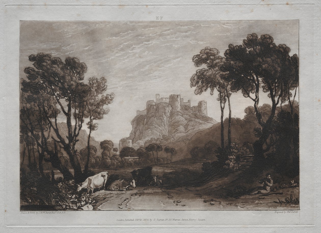 Liber Studiorum: The Castle Above the Meadows by Joseph Mallord William Turner