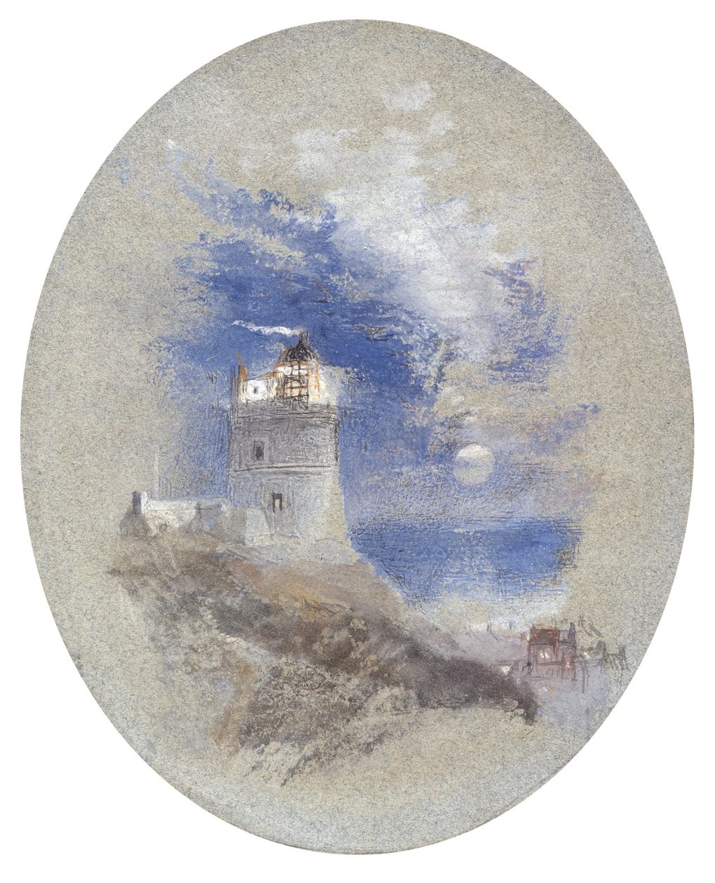 Lowestoffe Lighthouse by Joseph Mallord William Turner