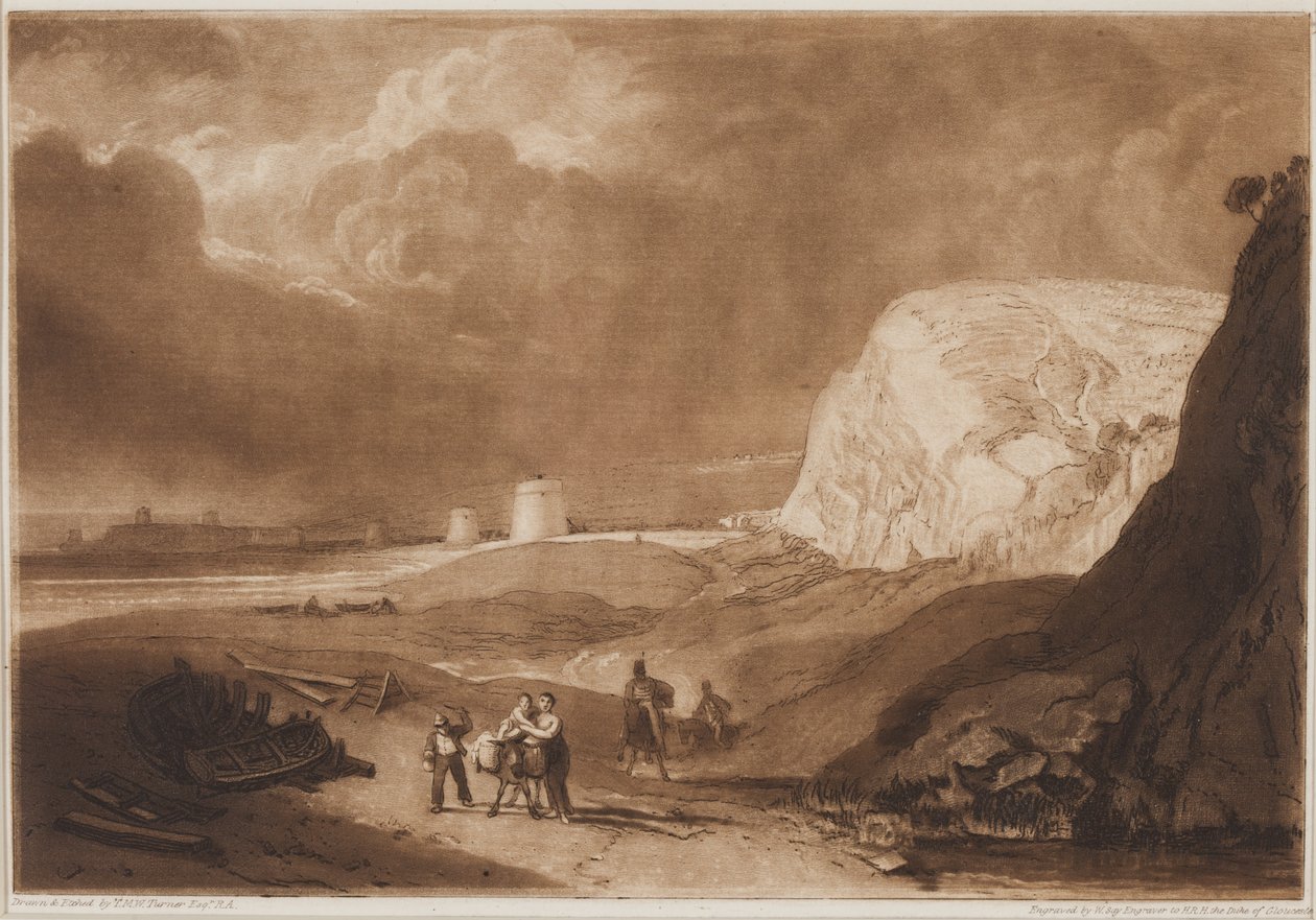 Martello Towers Near Bexhill, Sussex, 1811 by Joseph Mallord William Turner