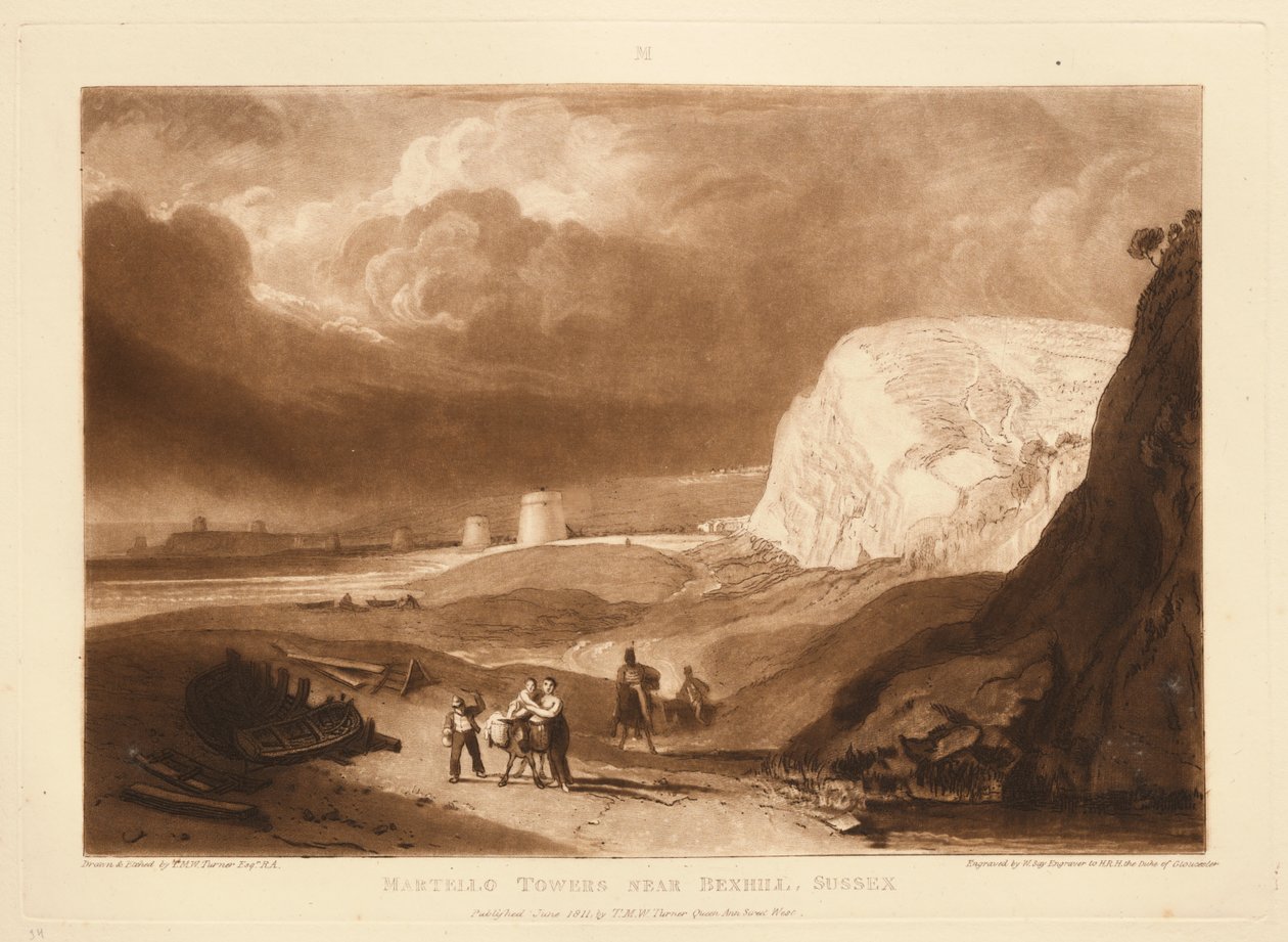 Martello Towers near Bexhill, Sussex by Joseph Mallord William Turner