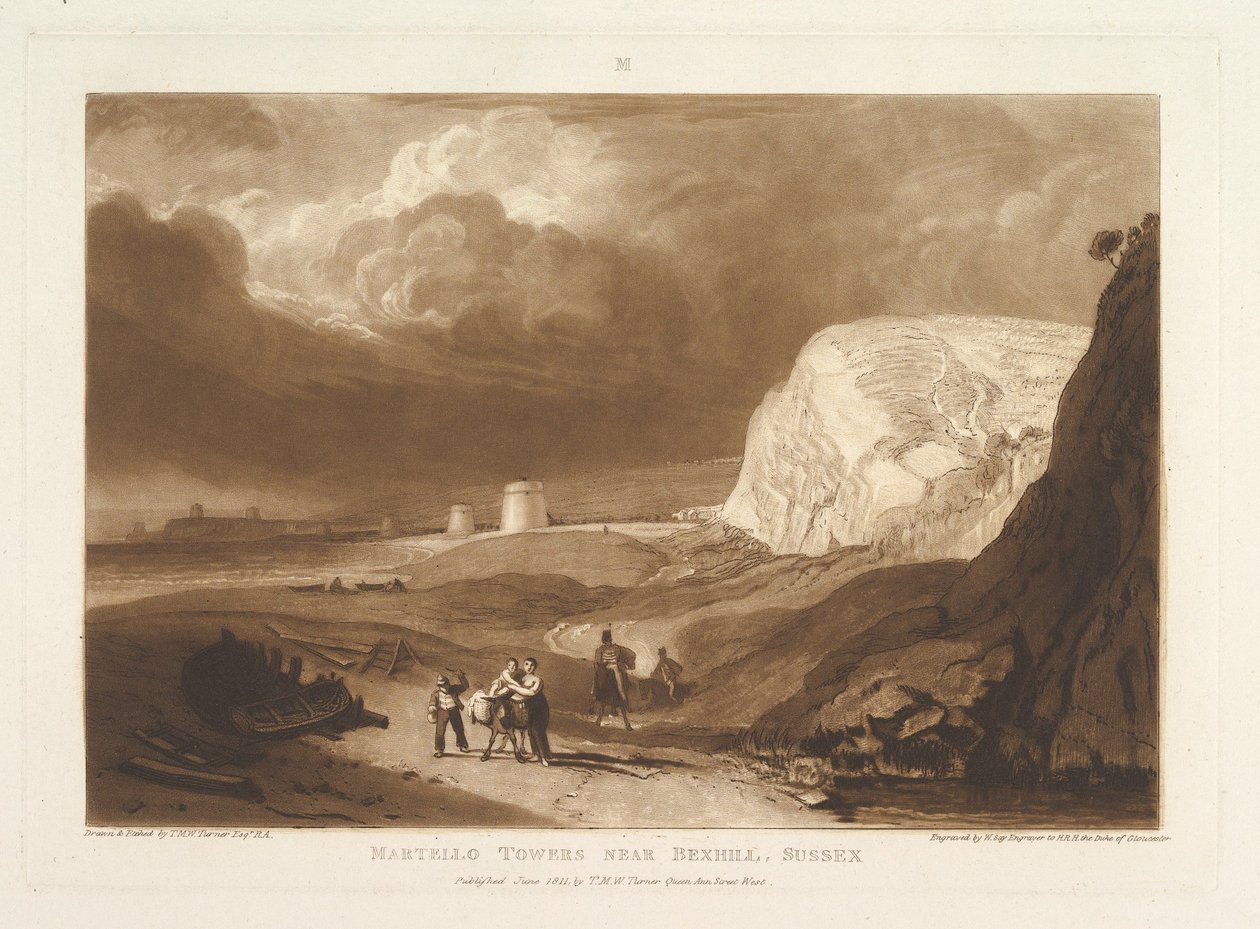 Martello Towers near Bexhill, Sussex by Joseph Mallord William Turner