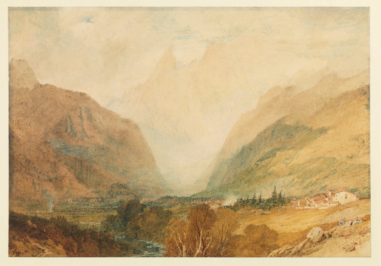 Mont Blanc, from above Courmayeur by Joseph Mallord William Turner
