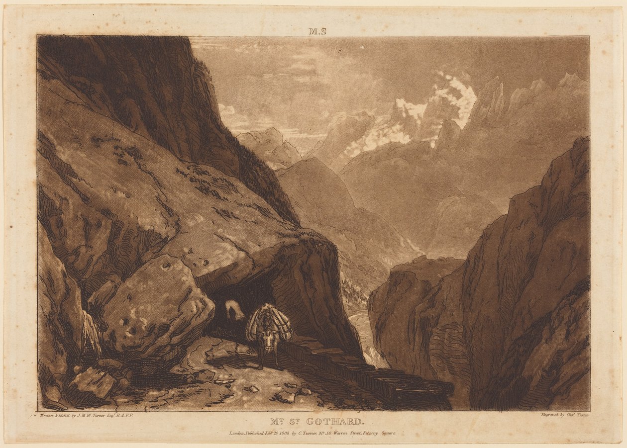 Mt. Saint Gothard by Joseph Mallord William Turner