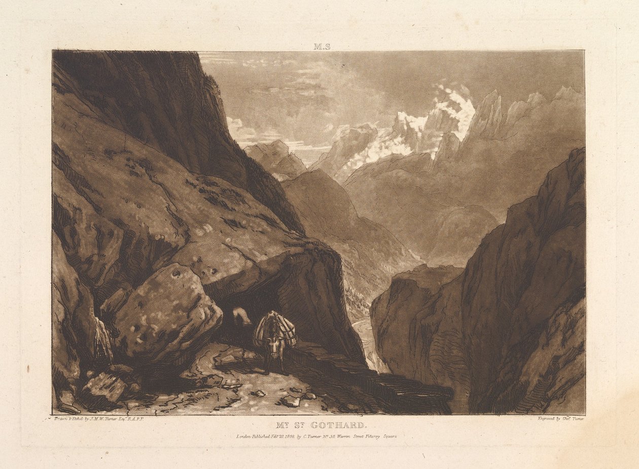 Mt. St. Gothard Liber Studiorum, Part II, Plate 9 by Joseph Mallord William Turner