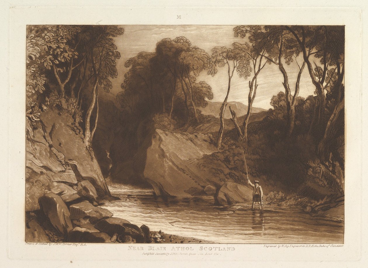 Near Blair Athol, Scotland Liber Studiorum, Part VI, Plate 30 by Joseph Mallord William Turner