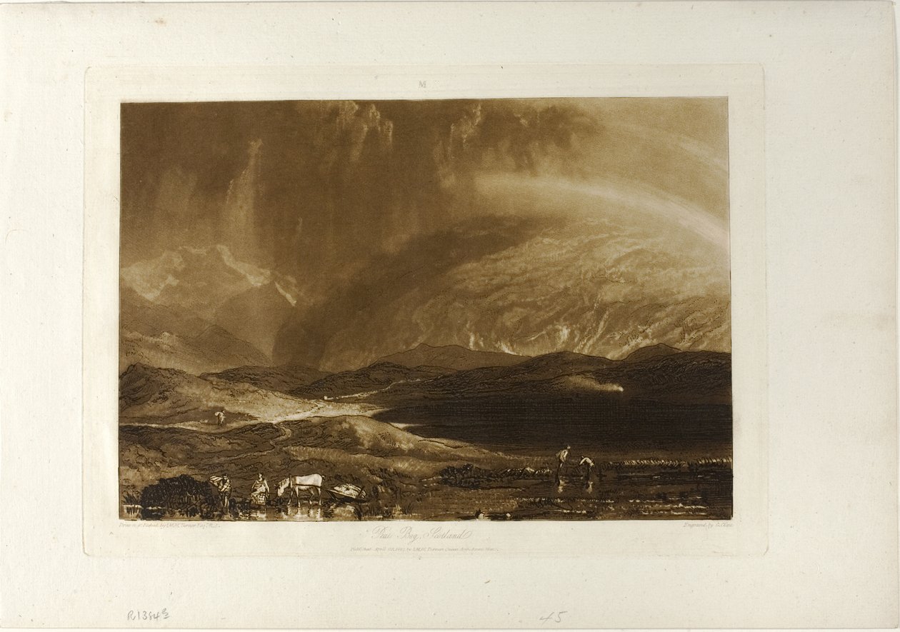 Peat Bog, Scotland (plate 45 from Liber Studiorum) by Joseph Mallord William Turner
