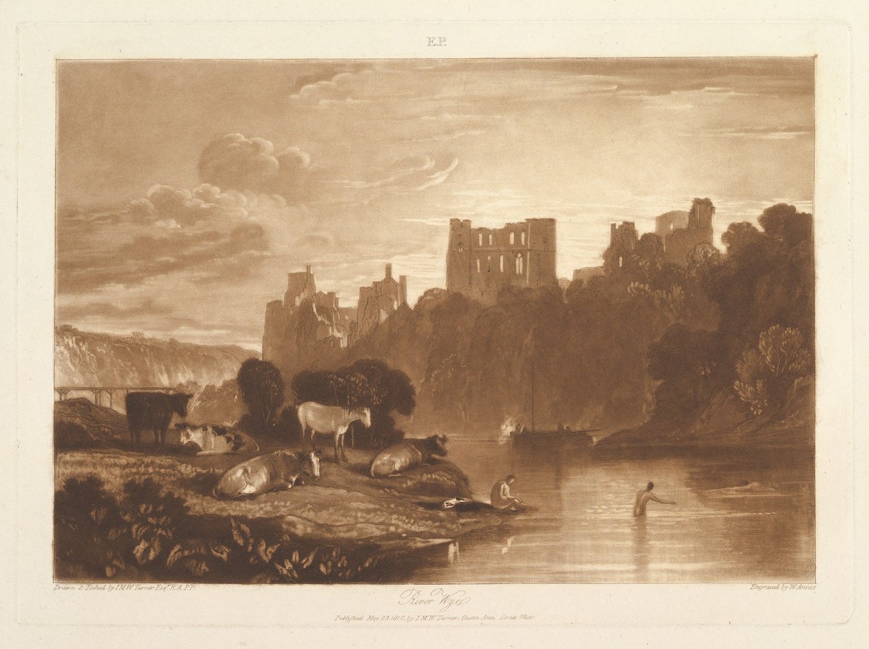 River Wye, Liber Studiorum, Part X, Plate 48 by Joseph Mallord William Turner