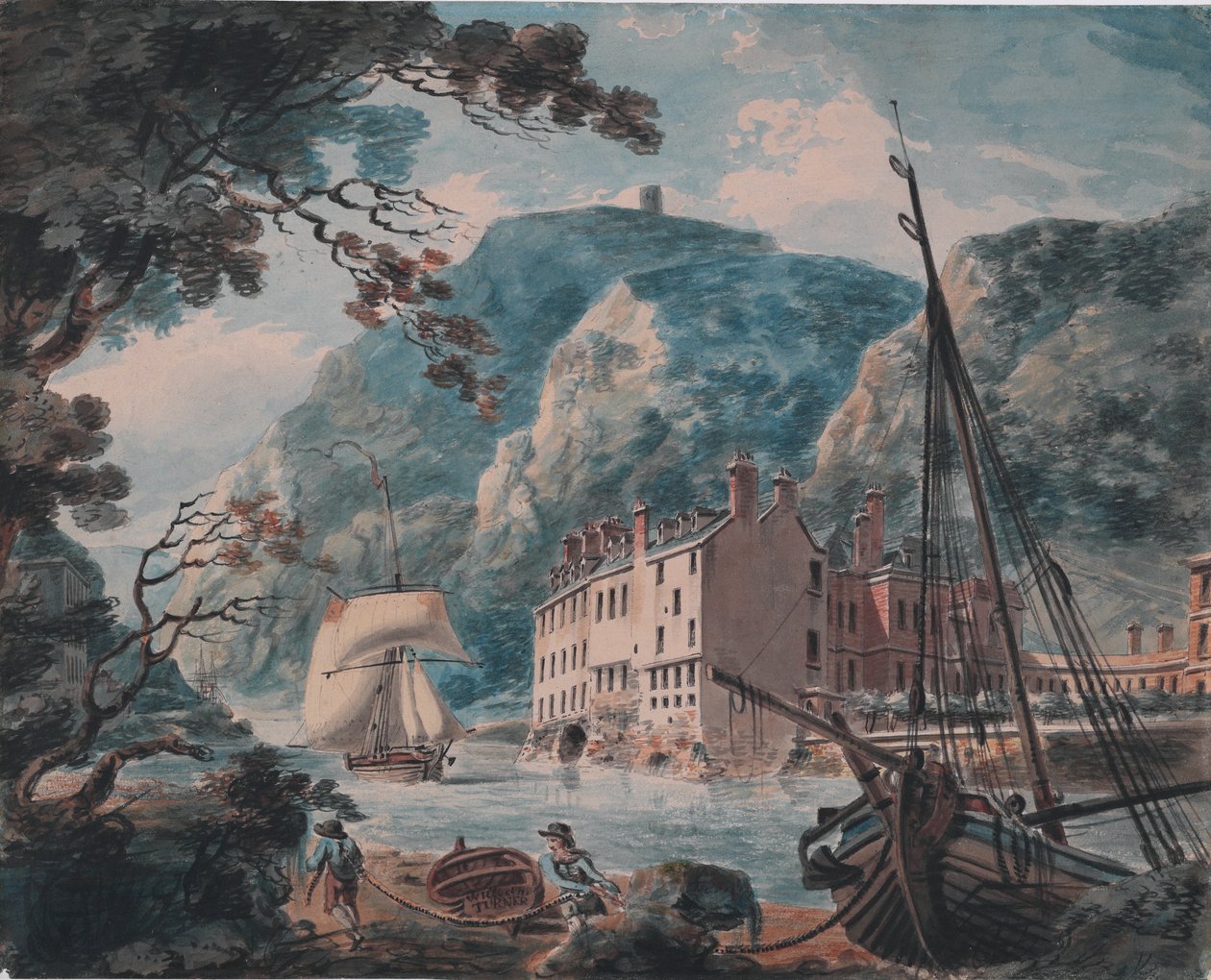 The Avon Gorge at Bristol with the Old Hot Wells House, c. 1792 by Joseph Mallord William Turner
