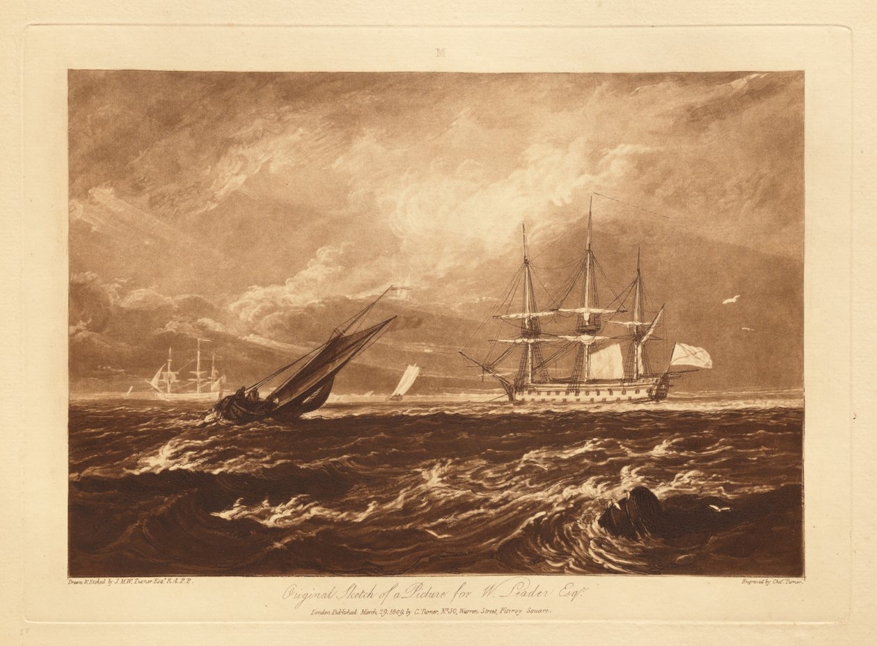 The Leader Sea Piece by Joseph Mallord William Turner
