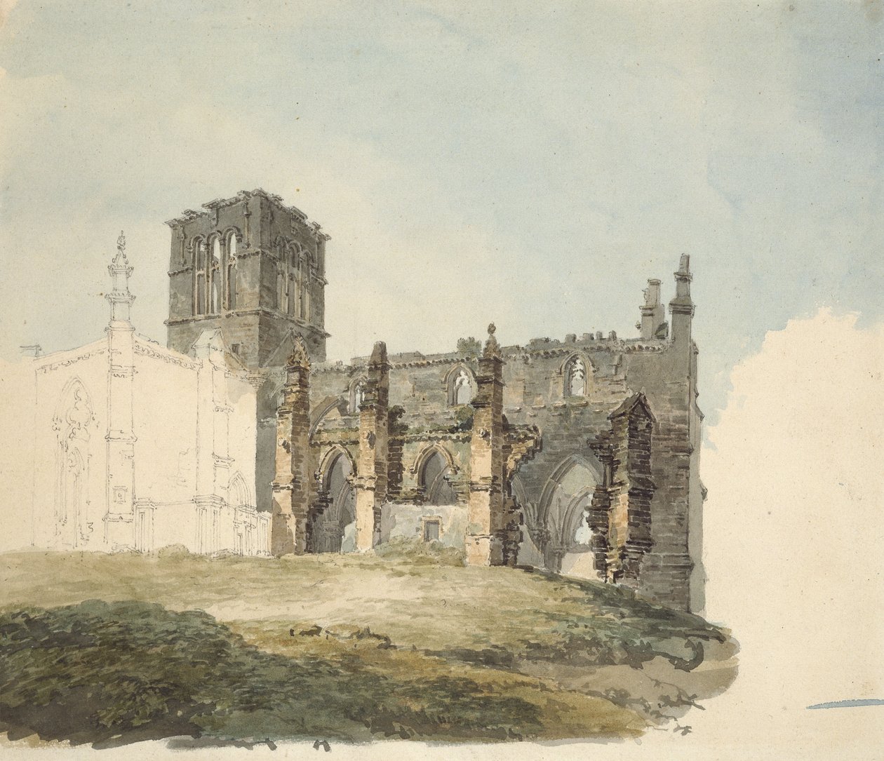 The Ruined Abbey at Haddington, c. 1794 by Joseph Mallord William Turner