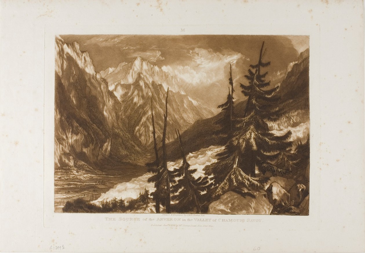The Source of the Arveron, plate 60 from Liber Studiorum by Joseph Mallord William Turner