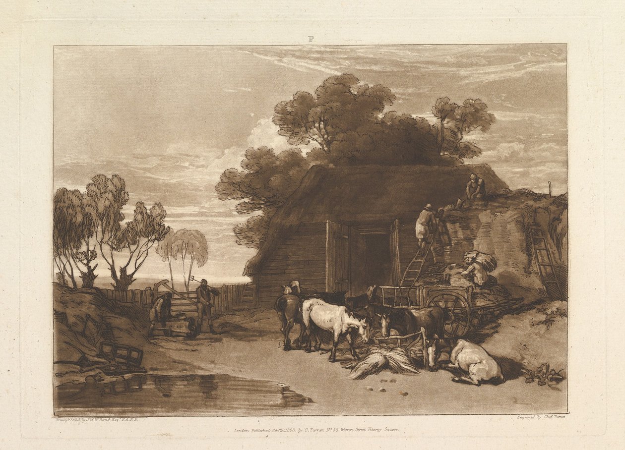 The Straw Yard Liber Studiorum, Part II, Plate 7 by Joseph Mallord William Turner