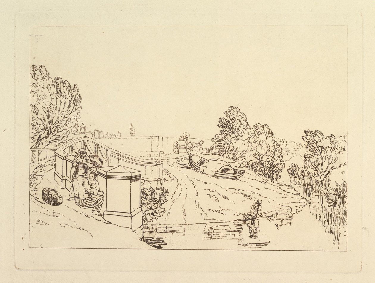 Water Cress Gatherers, Liber Studiorum, part XIII, 1819 by Joseph Mallord William Turner