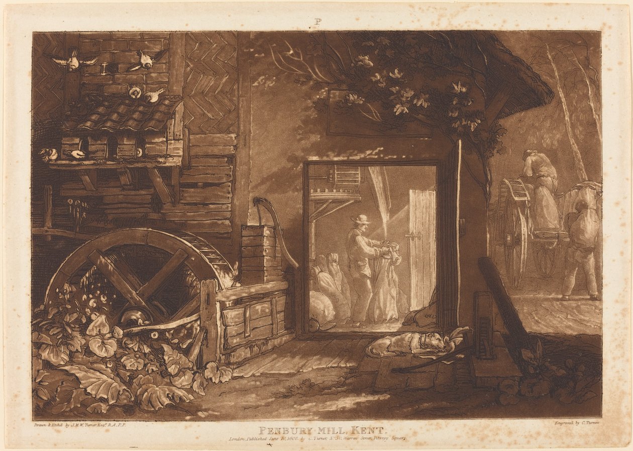 Pembury Mill, Kent by Joseph Mallord William Turner and Charles Turner