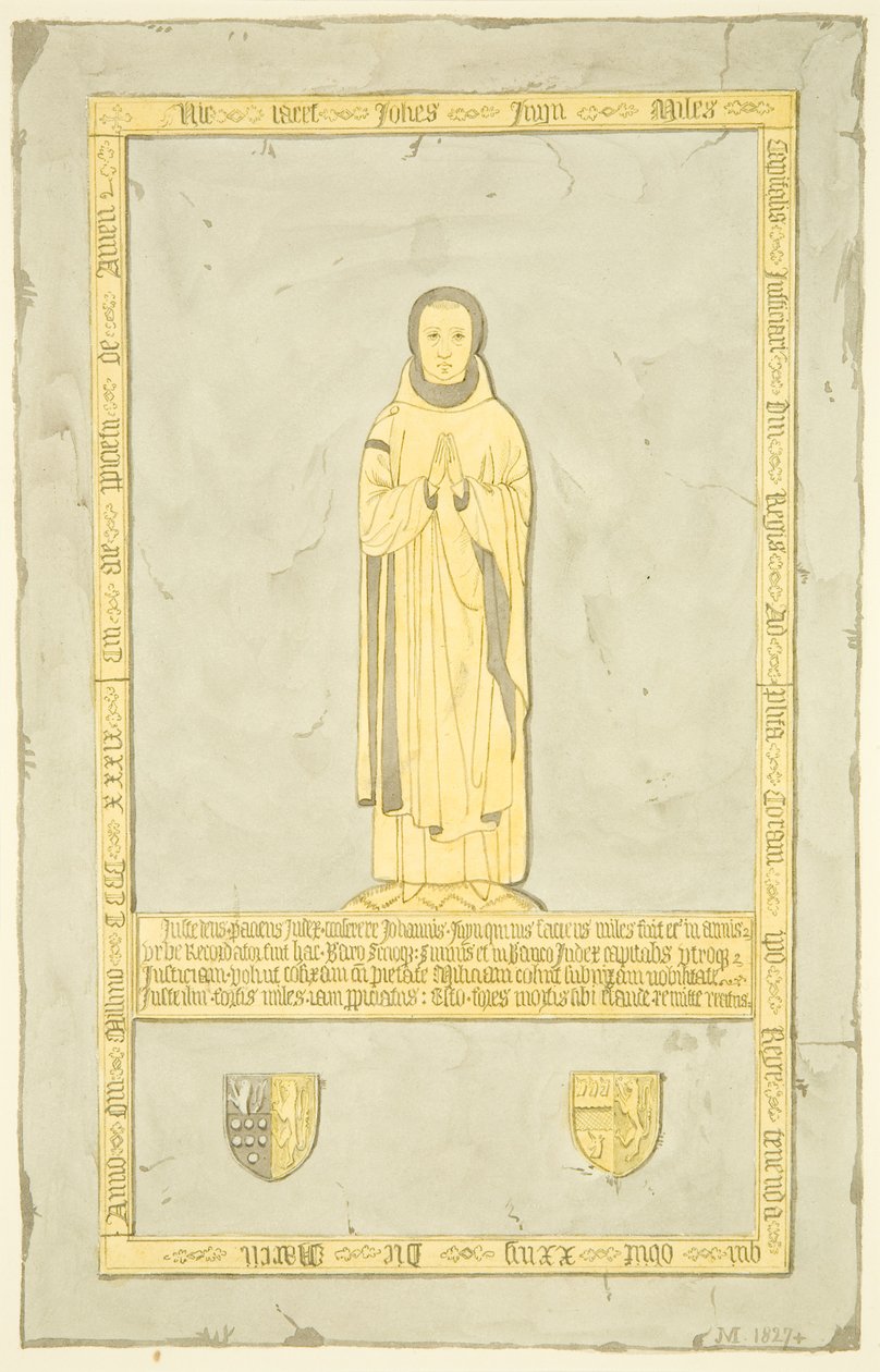 Brass of Sir John Inyn in St Mary Redcliffe by Joseph Manning