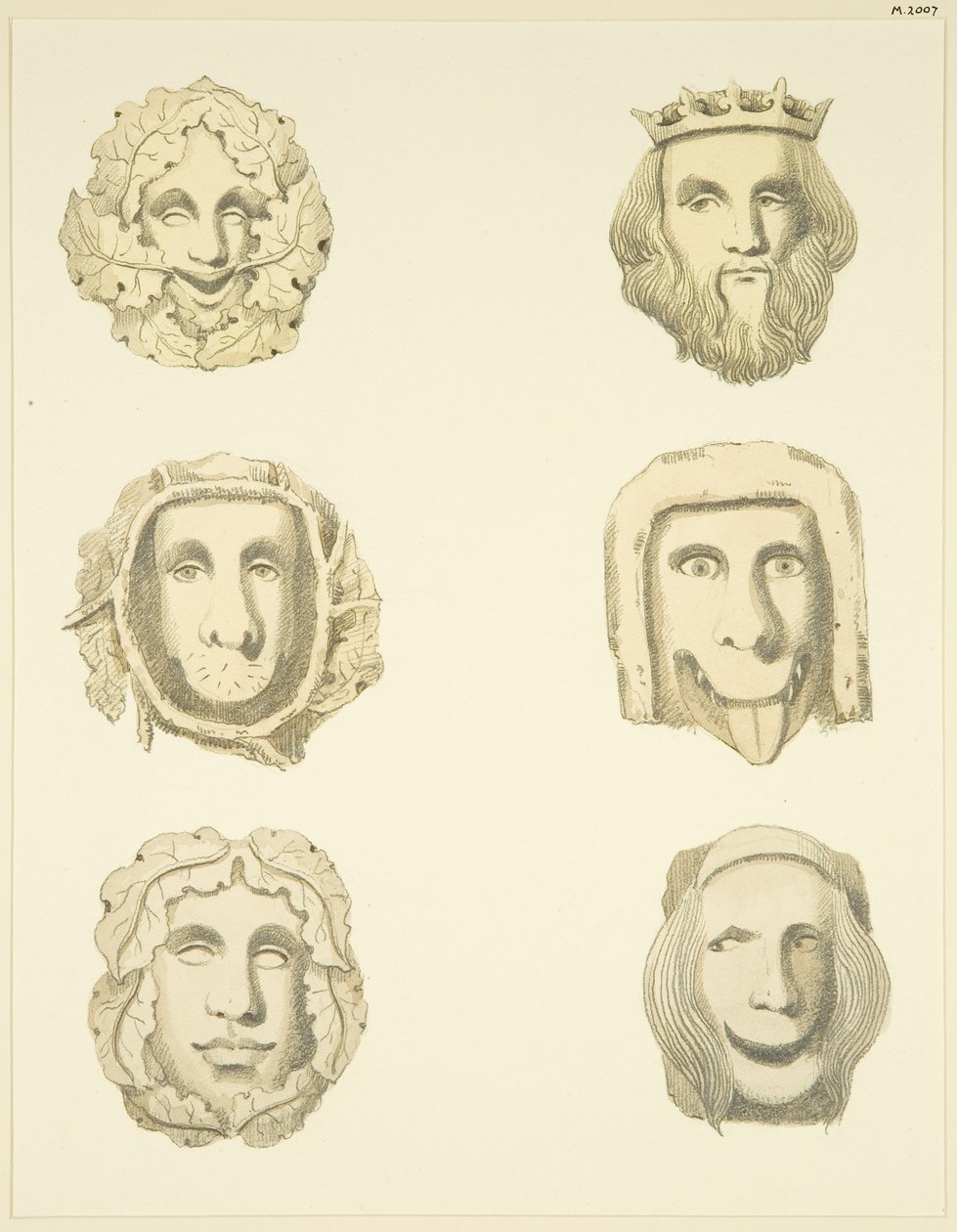 Groin stones (bosses) in ceiling of Redcliffe Church by Joseph Manning