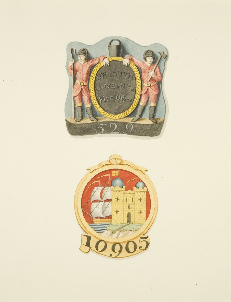 House Badges or Firemarks of the Bristol Universal and Bristol Fire Offices by Joseph Manning