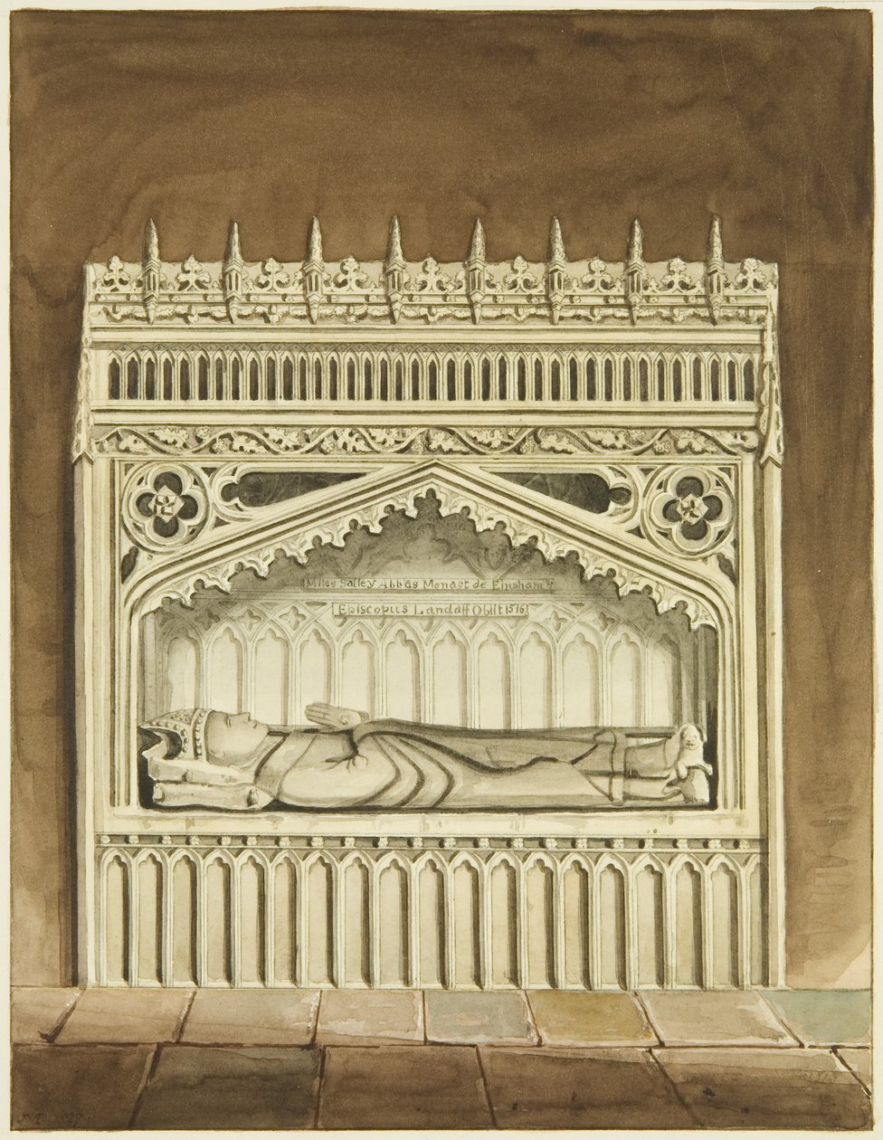 Monument of Miles Salley, Bishop of Llandaff, near the altar of St Mark