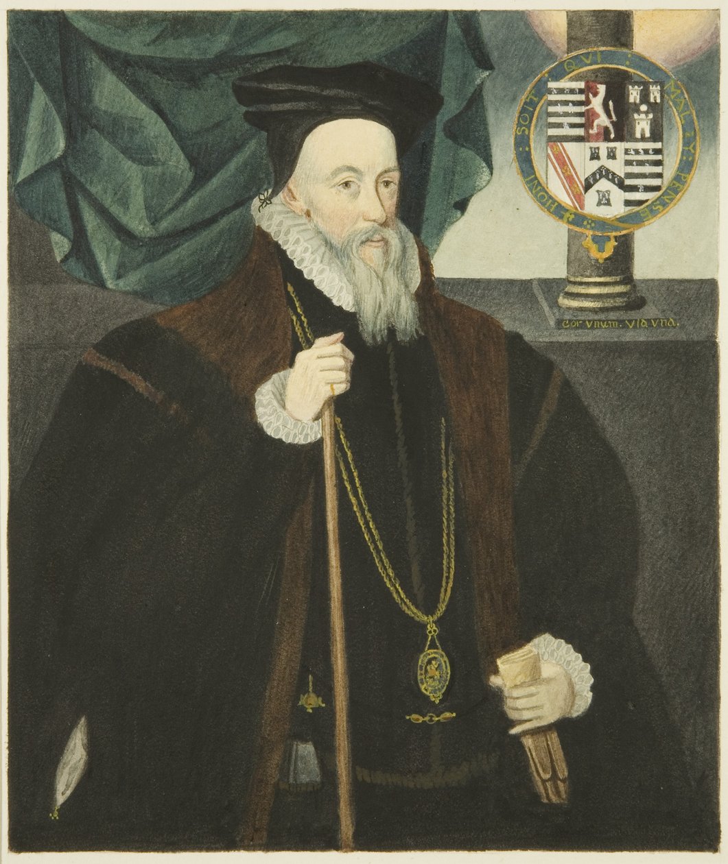 Portrait in the Council House of Lord Burleigh by Joseph Manning