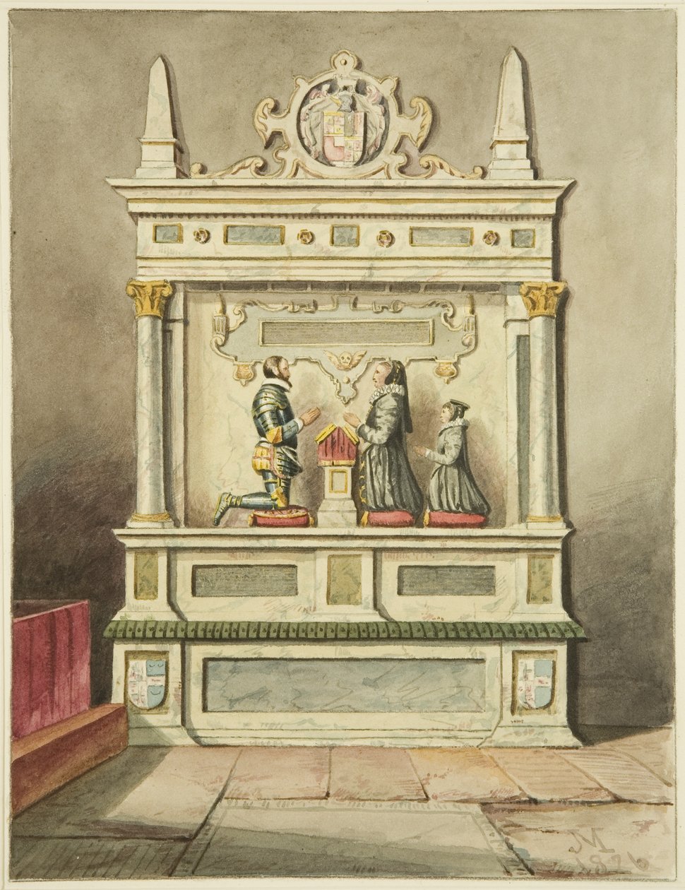 Sir Charles Somerset, his lady and daughter