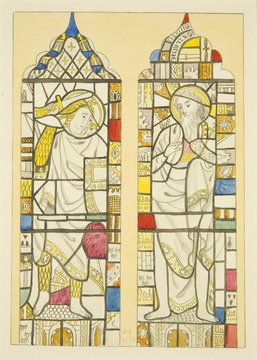 Stained glass in north window, north transept of St Mary Redcliffe by Joseph Manning