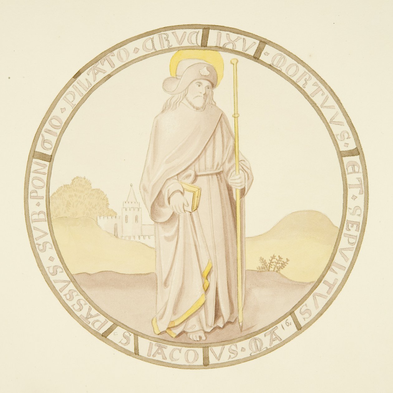 Stained Glass in Window of Private Chapel of Bishop